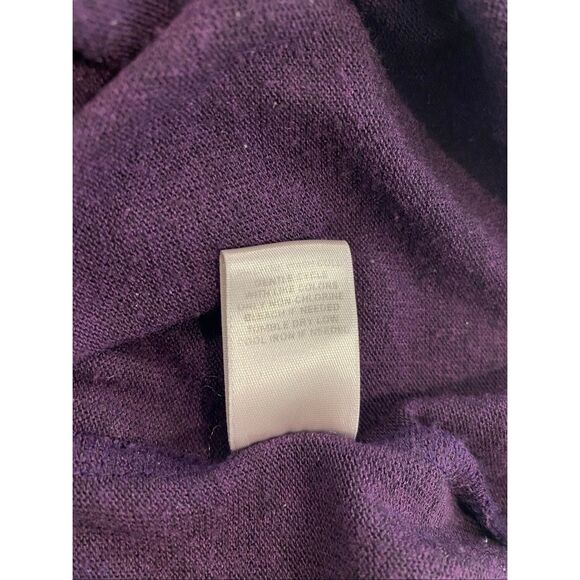 Christopher And Banks Purple Knit Top Petite PM Workwear Sequins Casual Office - Picture 8 of 13
